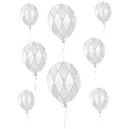 MASELIVING Samolepky na zeď Baloon Light Grey
