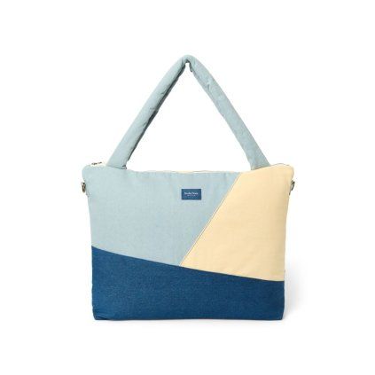 STUDIO NOOS Přebalovací taška Patchwork Diaper Bag Denim