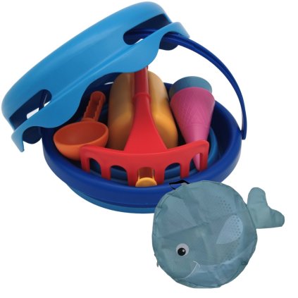 COMPACTOYS Skládací sada na písek 7v1 modrá + obal