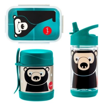 3 SPROUTS Svačinový set Bear Teal