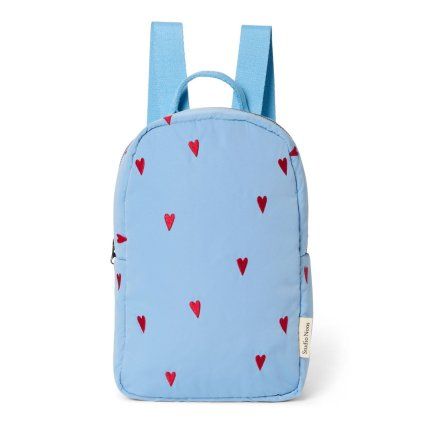 STUDIO NOOS Dětský batůžek Mini Puffy Light Blue Hearts