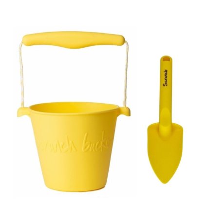 SCRUNCH Set Kyblík a Lopatka Pastel Yellow