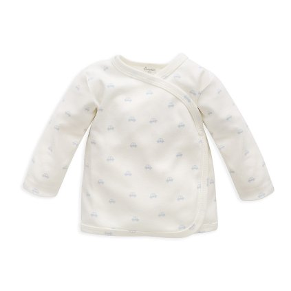 PINOKIO Lovely Day Zavinovací kabátek s dlouhým rukávem Baby Blue Ecru