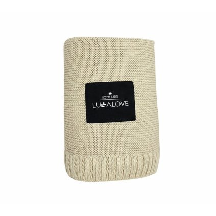 LULLALOVE Velká bambusová dečka Milk Coffee