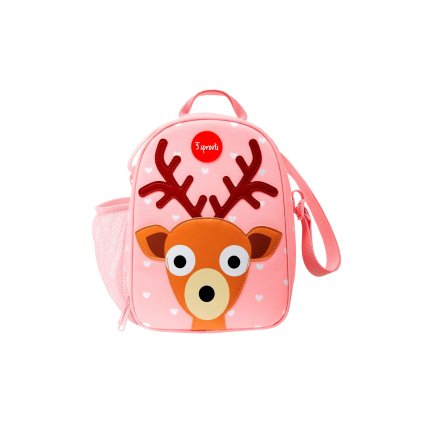 3 SPROUTS Taška na svačinu Deer Brown Pink