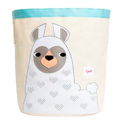 3 SPROUTS Koš na hračky Llama White