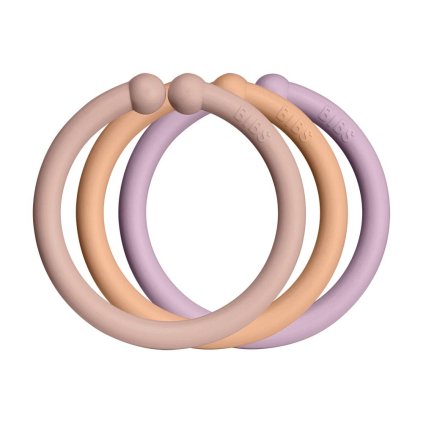 BIBS Loops Kroužky 12 ks Blush/Peach/Dusky Lilac