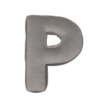 BETTY’S HOME Sametové písmeno Silver Grey P