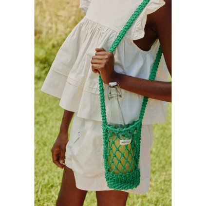 STUDIO NOOS MACRAME Bottle Bag Green