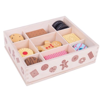 BIGJIGS Box s dřevěnými sušenkami