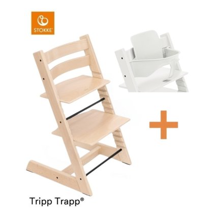 STOKKE Set Tripp Trapp Židlička Natural + Baby set2 White