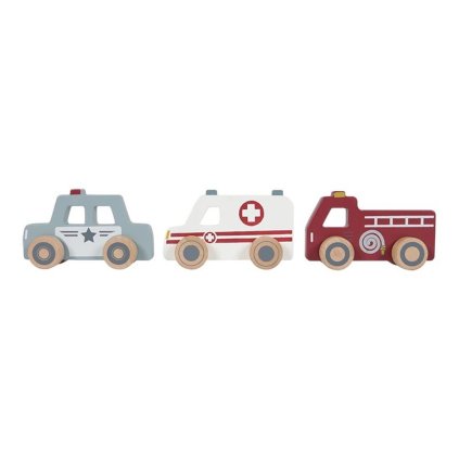 LITTLE DUTCH Autíčka set 3ks