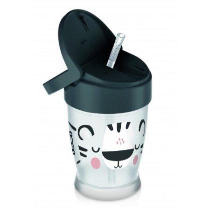 LOVI Můj hrníček se slámkou Junior 250 ml Salt & Pepper