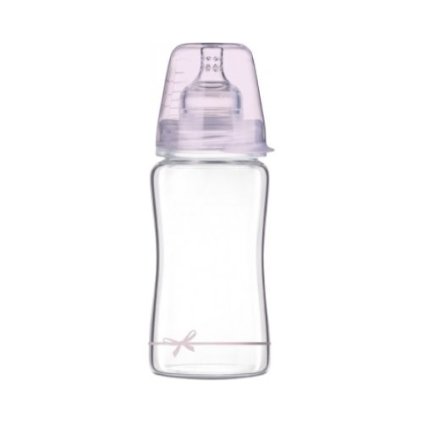LOVI Láhev skleněná Baby shower 250 ml holka