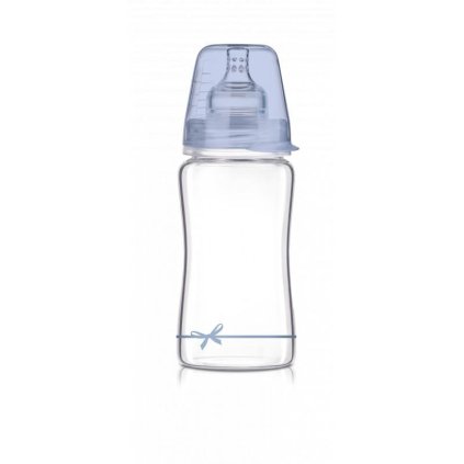 LOVI Láhev skleněná Baby shower 250 ml kluk