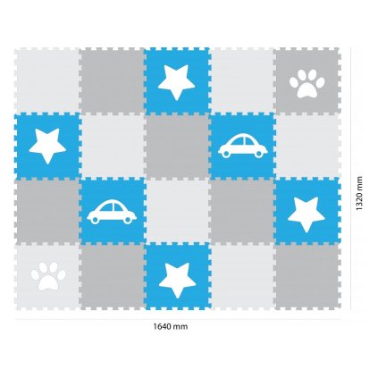 VYLEN Minideckfloor podlaha 20 dílů auto, hvězda, tlapka