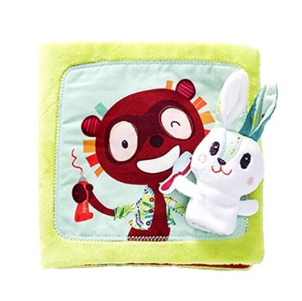 LILLIPUTIENS Textilní knížka Králíček zubařem