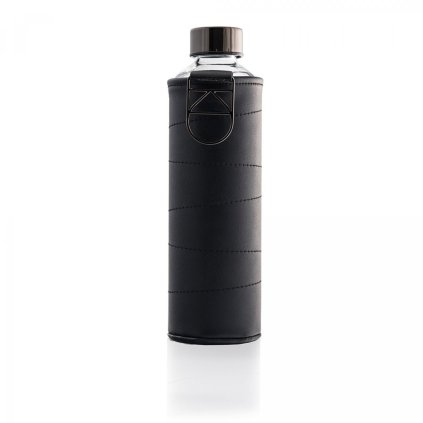 EQUA Skleněná láhev s koženým obalem Mismatch Graphite 750 ml