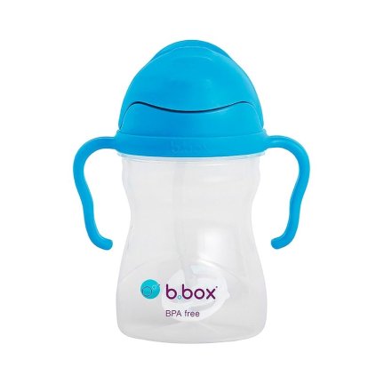 B.BOX Hrneček s brčkem - kobaltově modrý