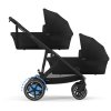 CYBEX Gold e-Gazelle S Kompletní kočárek pro dvojčata Black/Moon Black