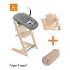 Stokke Set Tripp Trapp Židlička + Baby set + Newborn set Natural/Anthracite + deka Golden Sand