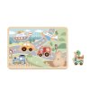 TOOKY TOYS Puzzle se zvuky Vozidla Pastel