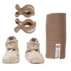 LODGER Set Capáčky, klipy a látková plena Birch/Beige/Beige 3-6m.