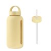 BINK Cenově zvýhodněný set Day Skleněná lahev na vodu + Brčko s uzávěrem Butter