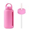 BINK Cenově zvýhodněný set Day Skleněná lahev na vodu + Brčko s uzávěrem Bubblegum