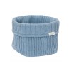 LITTLE DUTCH Košík pletený malý Pure Denim Blue