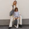 STUDIO NOOS Taška Mom Bag Denim Grey Hearts