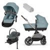 CYBEX Zvýhodněný set Gold EOS Lux Sky Blue + Aton B2 i-Size Grey + Deka Dove Grey