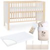 NANNA Postýlka Emma 120 x 60 cm White/Natural + doplňky Beige