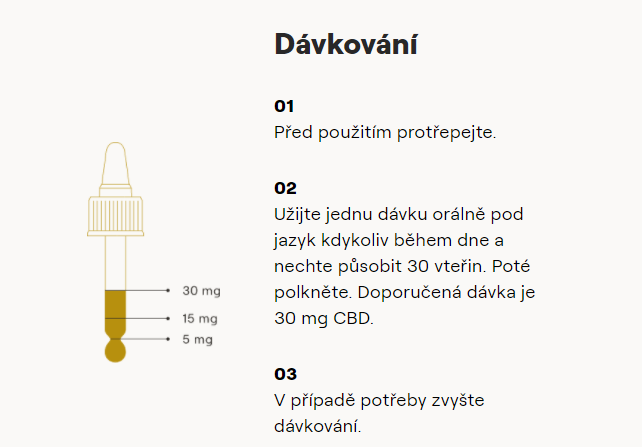dávkování olejů cbd star