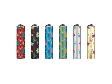 kovovy clipper zapalovac listy konopi