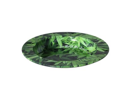 kovovy popelnik marihuana black leaf