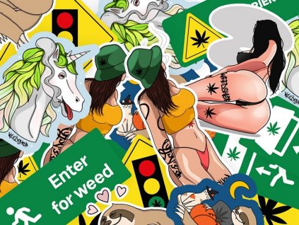 samolepky weedshop