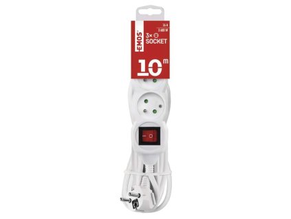 prodluzovaci kabel 10m 3zasuvky