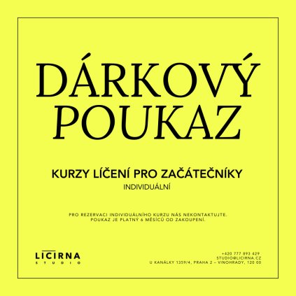 Voucher kurzy líčení pro začátečníky individual
