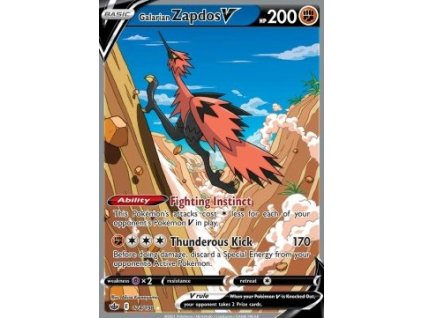 CRE 174/198 Galarian Zapdos V - Chilling Reign