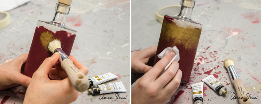 Postup na DIY vianočnej dekorácie. Svietnik na vianočný stôl.