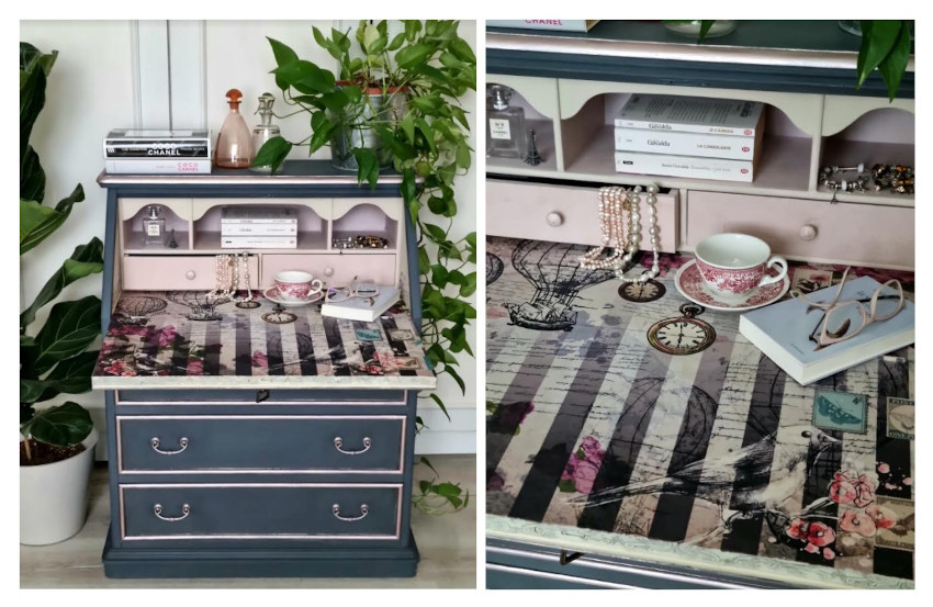 Renovácia starej komody na elegantný vintage vzhľad