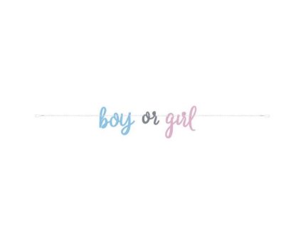Girlanda Gender reveal - Boy or Girl - Kluk nebo Holka - 213 cm