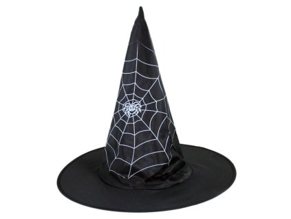 Klobouk čarodějnice - čaroděj s pavučinou - dětský - Halloween