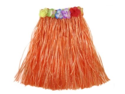 Sukně Havaj - Hawaii dětská 45 cm oranžová