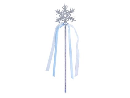 Hůlka sněhová vločka - 34 cm - Vánoce