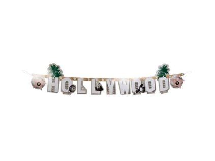 Girlanda nápis HOLLYWOOD - 135 cm