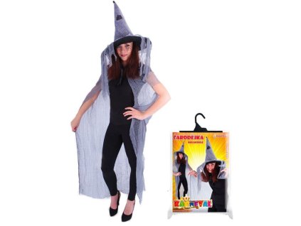 Plášť čarodějnice - čaroděj s kloboukem dospělý - Halloween