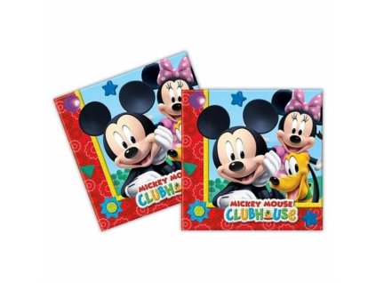 Ubrousky myšák MICKEY MOUSE - 33x33 cm - 20 ks
