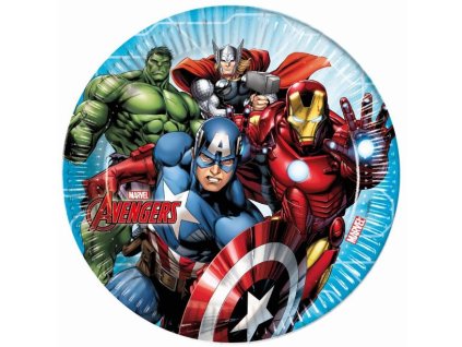 Papírové talíře AVENGERS, 23 cm, 8 ks
